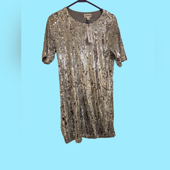 The Drop Silver Sequin Mini Dress - Picture 2 of 2